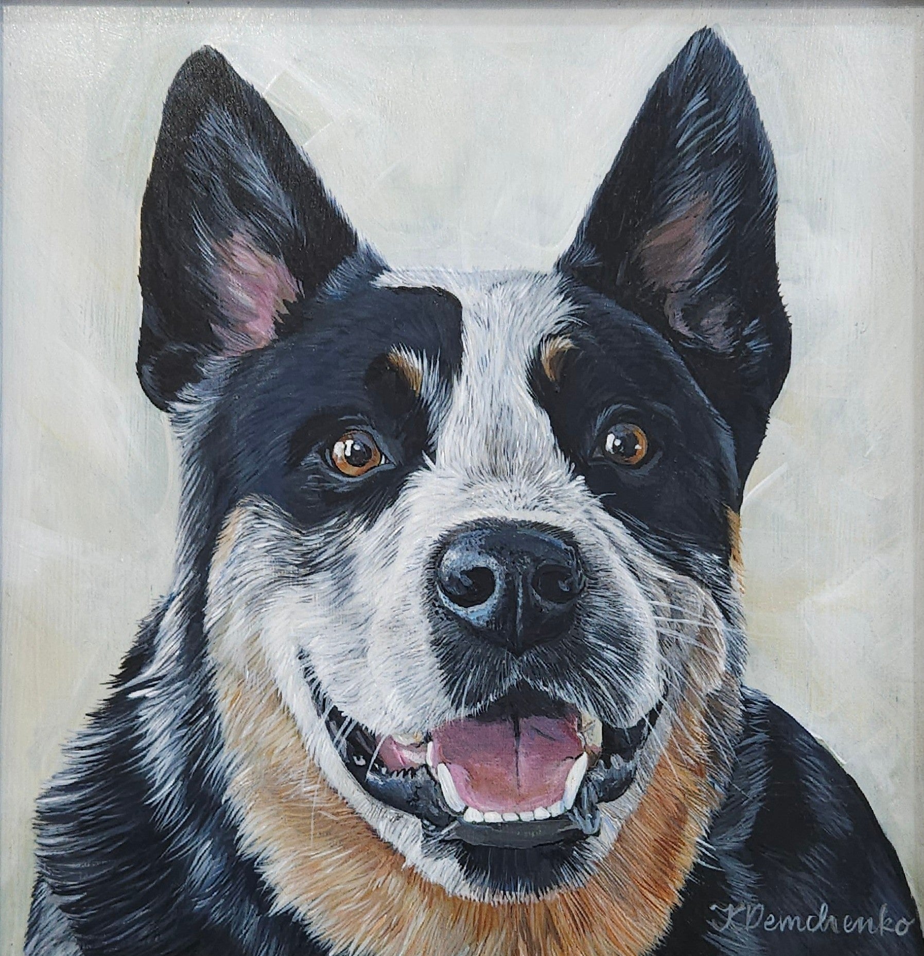 Blue Heeler Study Original Framed Artwork