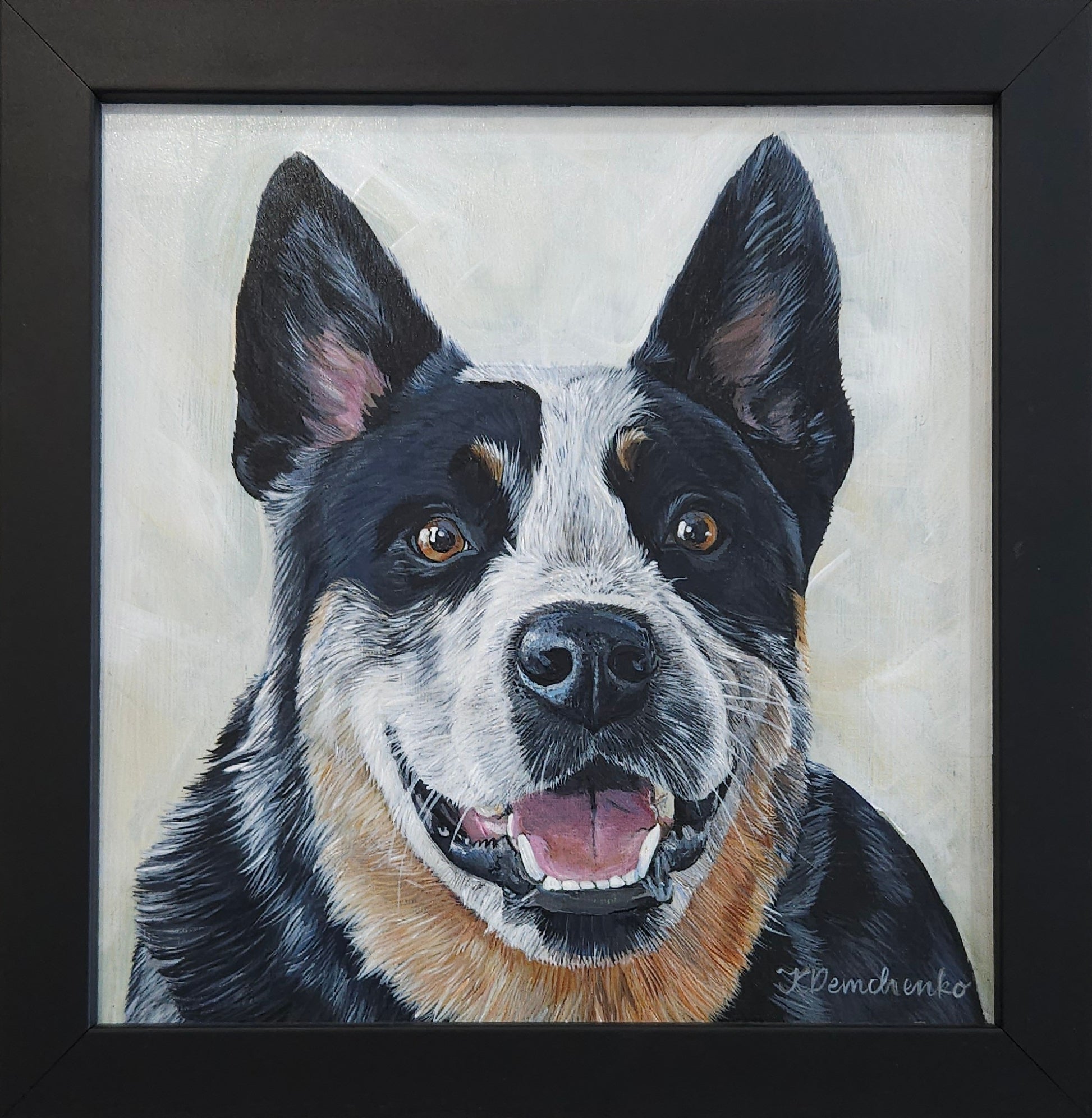 Blue Heeler Study Original Framed Artwork